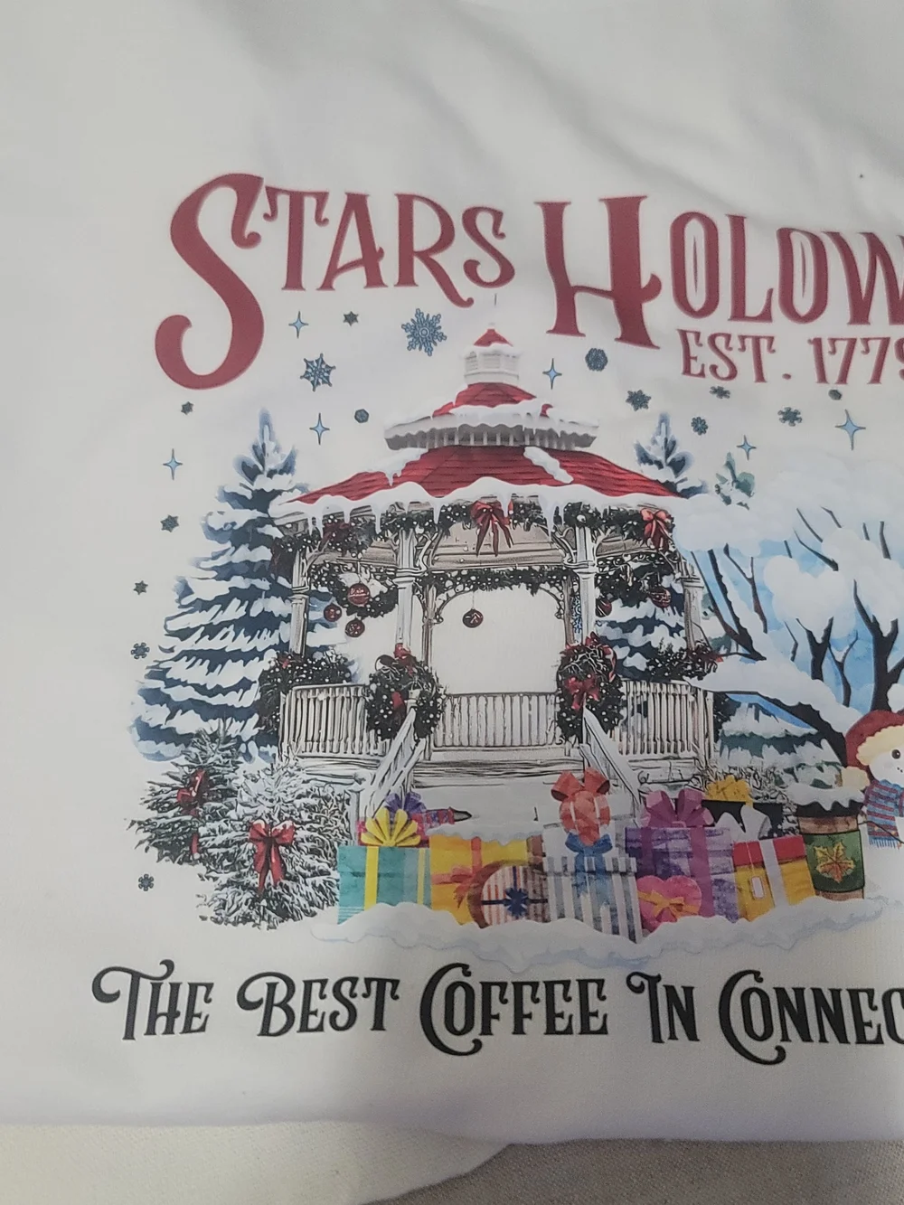 Holiday Gazebo Graphic Tee & Tote - White Christmas Set